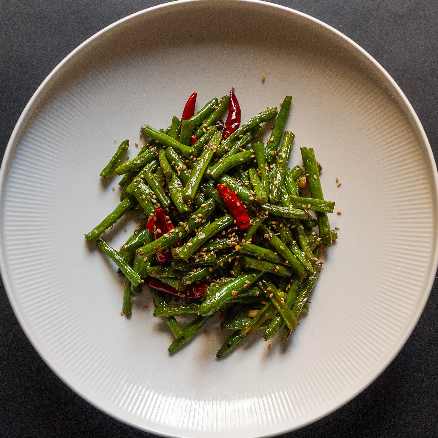 Fagiolini saltati secchi alla Sichuan
